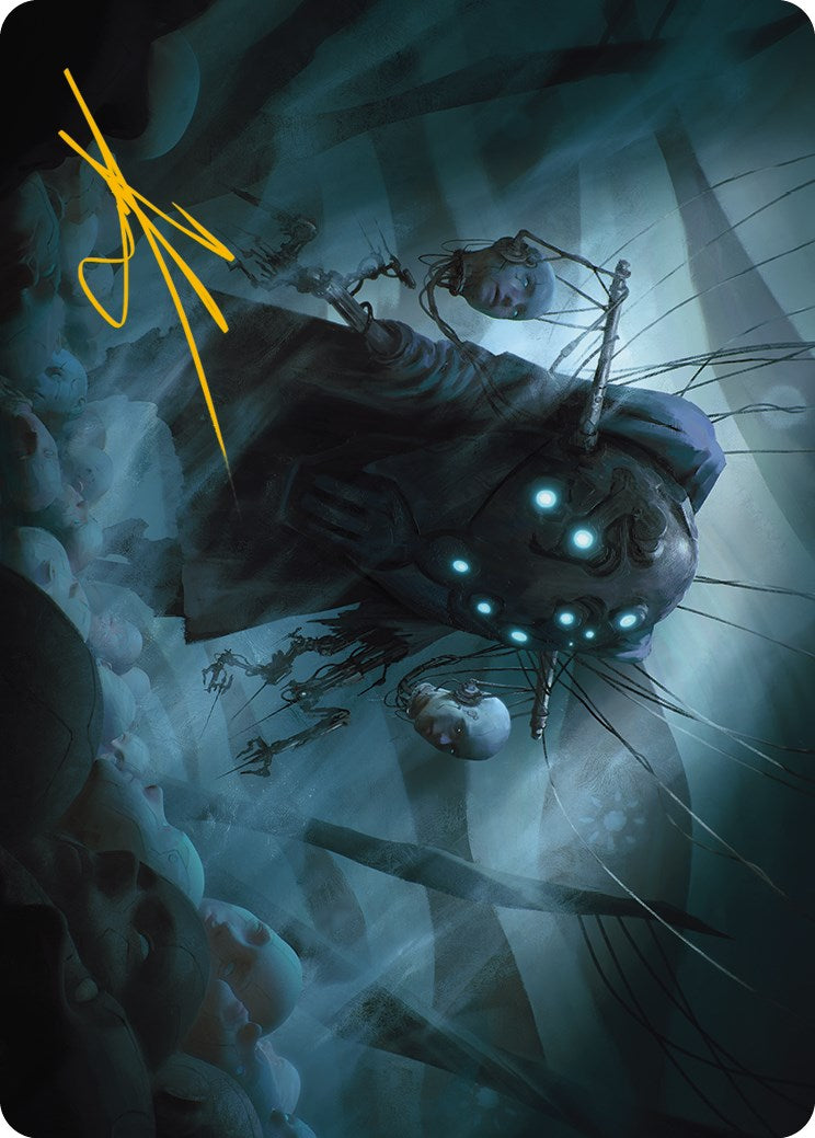 Meldweb Curator Art Card (Gold-Stamped Signature) [Phyrexia: All Will Be One Art Series] | Spectrum Games