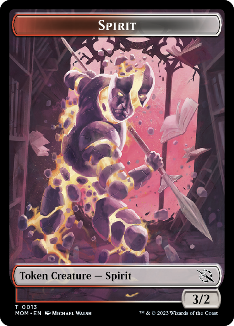 Treasure (20) // Spirit (13) Double-Sided Token [March of the Machine Tokens] | Spectrum Games