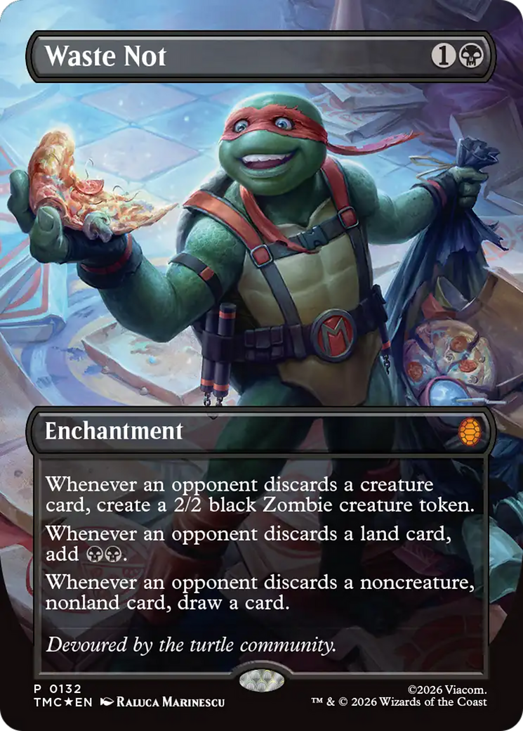 Waste Not (Borderless) [Teenage Mutant Ninja Turtles Promos] | Spectrum Games