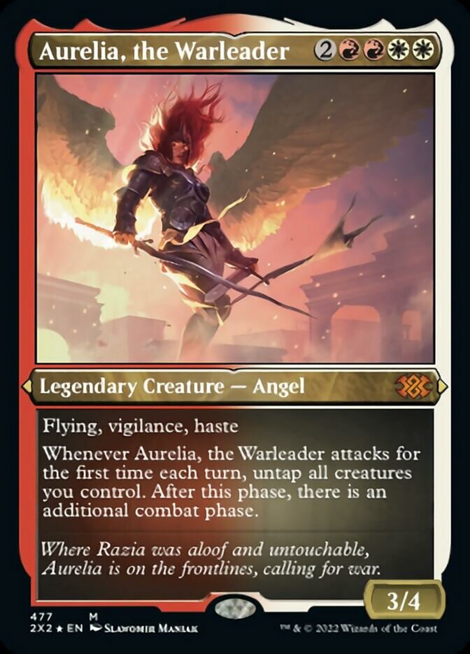 Aurelia, the Warleader (Foil Etched) [Double Masters 2022] | Spectrum Games