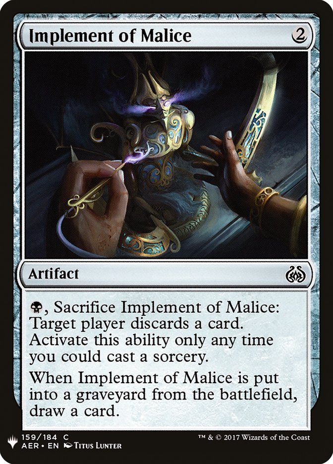 Implement of Malice [Mystery Booster] | Spectrum Games