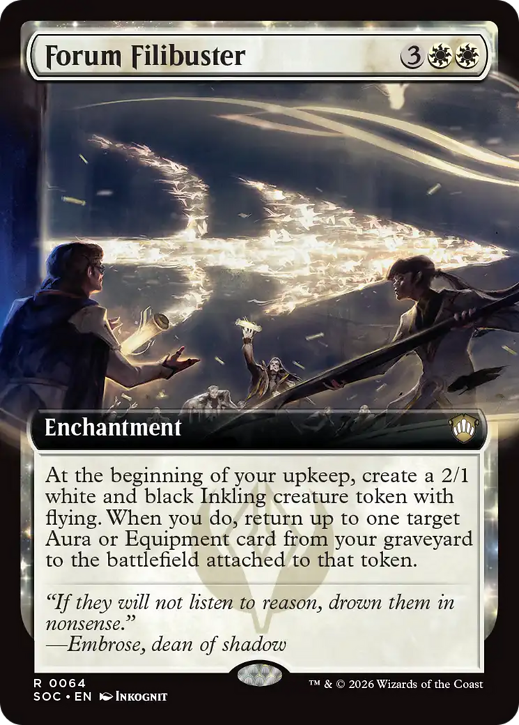 Forum Filibuster (Extended Art) [Secrets of Strixhaven Commander] | Spectrum Games