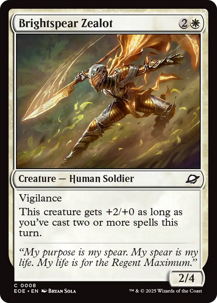 Brightspear Zealot [Edge of Eternities] | Spectrum Games