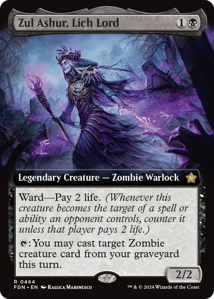 Zul Ashur, Lich Lord (Extended Art) [Foundations] | Spectrum Games