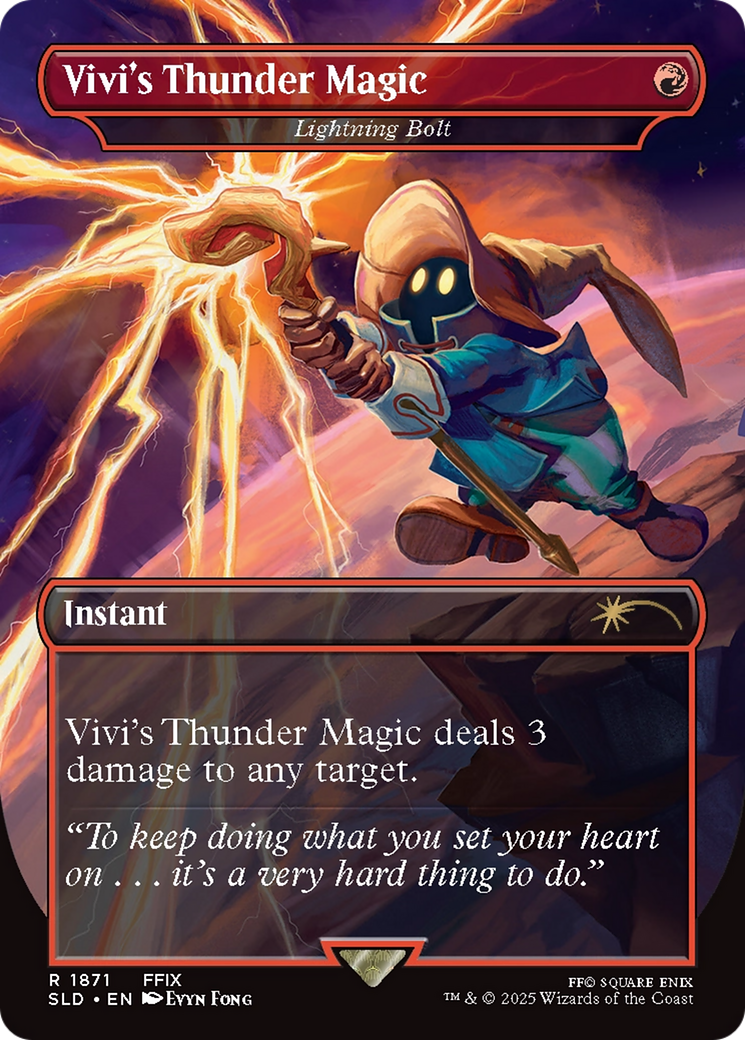 Vivi's Thunder Magic - Lightning Bolt (Rainbow Foil) [Secret Lair Drop Series] | Spectrum Games