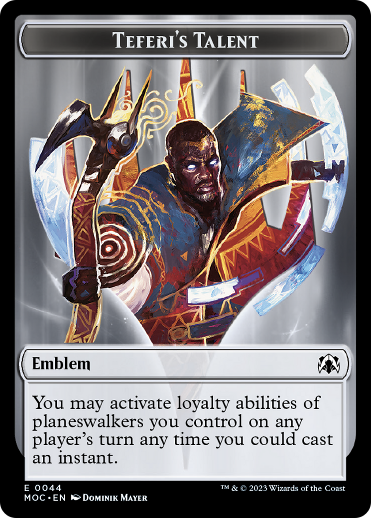 Teferi's Talent Emblem [March of the Machine Commander Tokens] | Spectrum Games