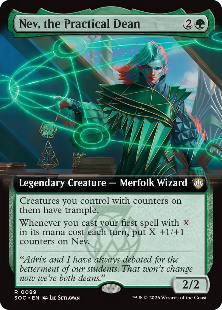 Nev, the Practical Dean (Extended Art) [Secrets of Strixhaven Commander] | Spectrum Games