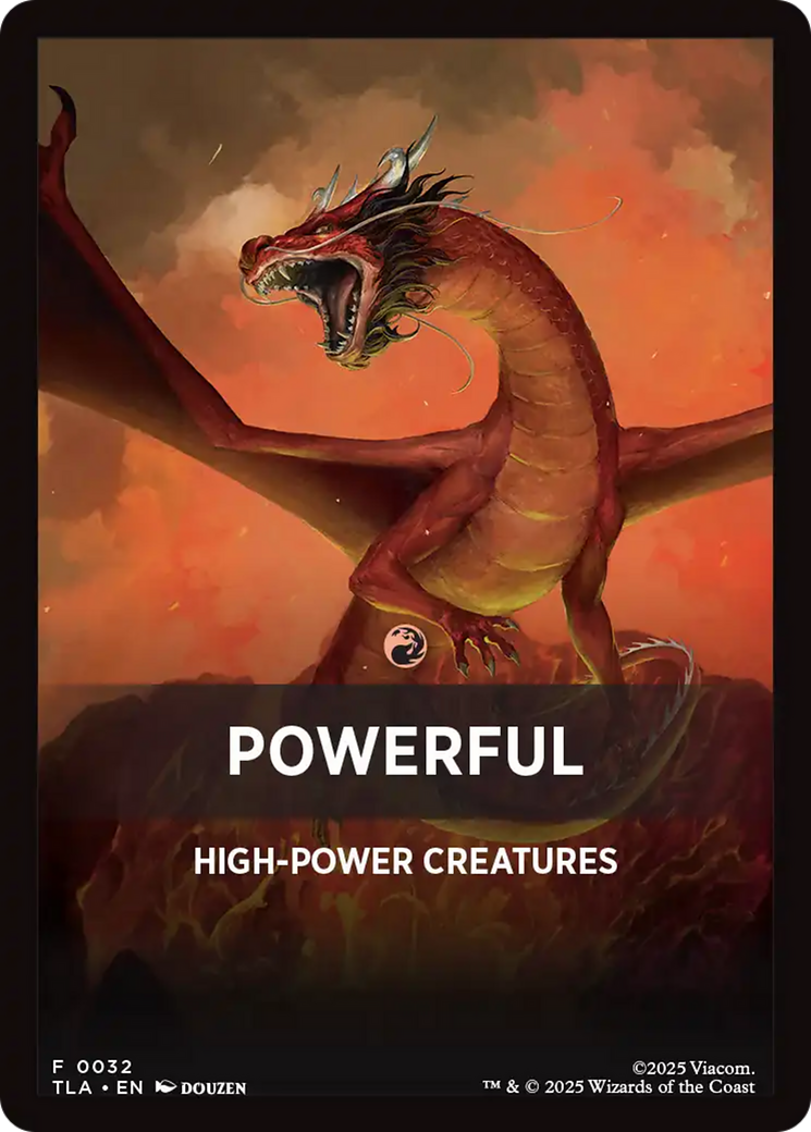 Powerful Theme Card [Avatar: The Last Airbender Tokens] | Spectrum Games