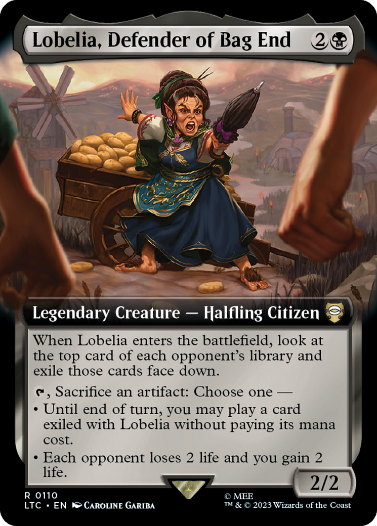 Lobelia, Defender of Bag End (Extended Art) [The Lord of the Rings: Tales of Middle-Earth Commander] | Spectrum Games
