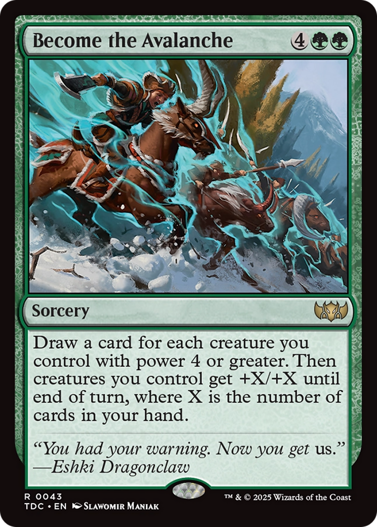 Become the Avalanche [Tarkir: Dragonstorm Commander] | Spectrum Games