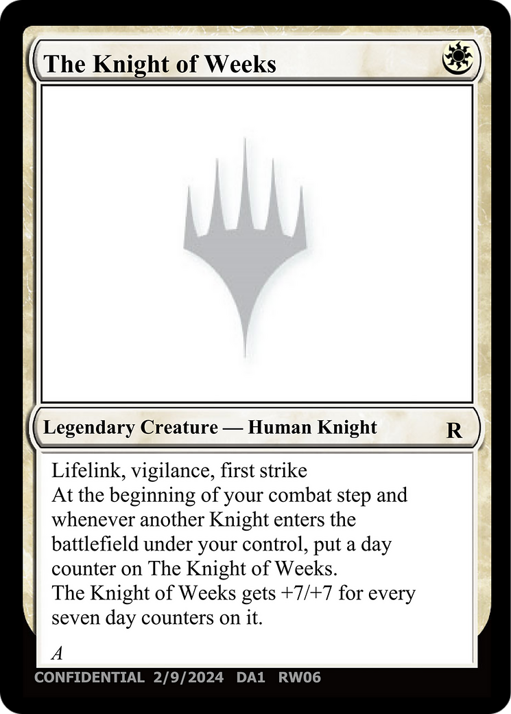 The Knight of Weeks [Unknown Event] | Spectrum Games