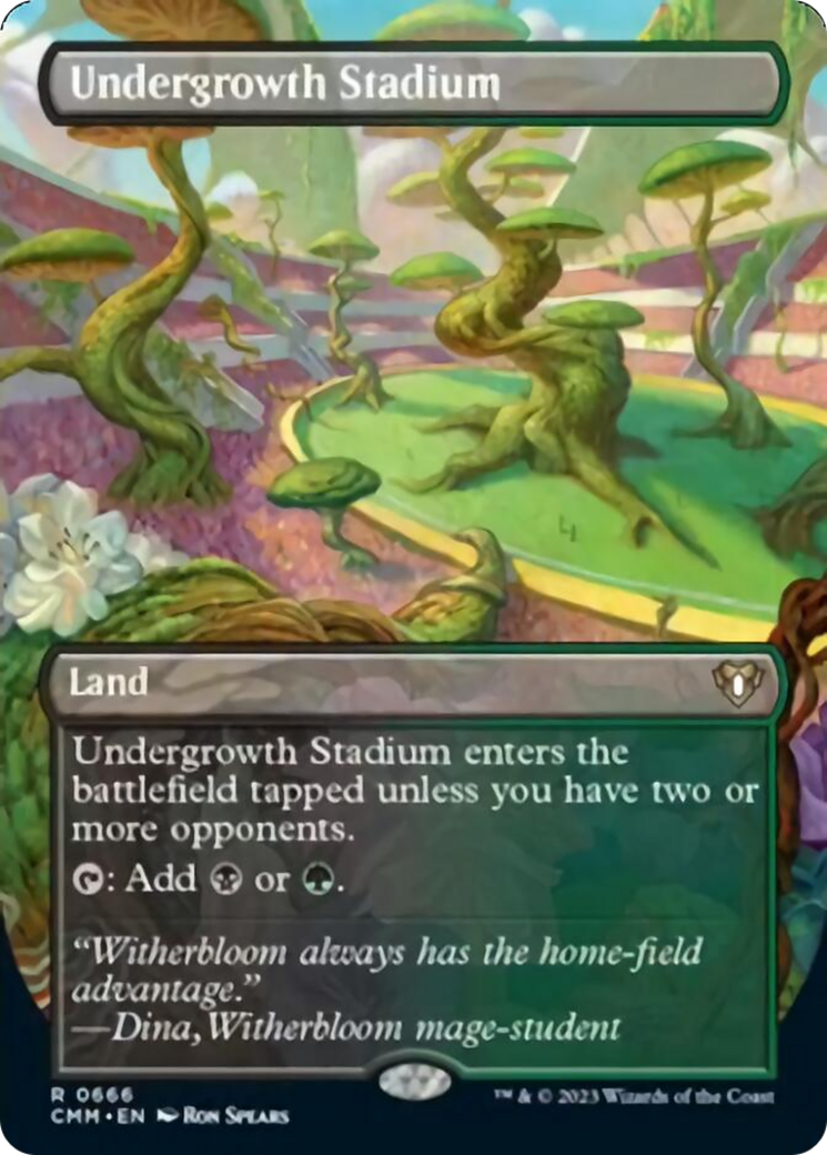 Undergrowth Stadium (Borderless Alternate Art) [Commander Masters] | Spectrum Games