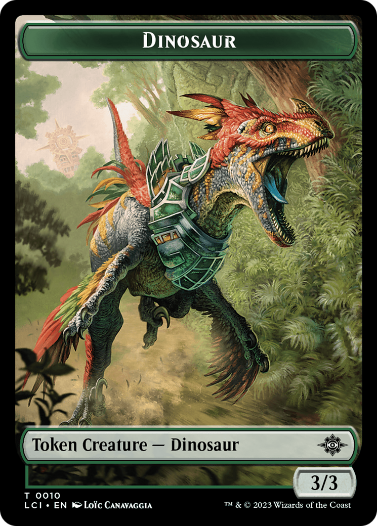 Map // Dinosaur (0010) Double-Sided Token [The Lost Caverns of Ixalan Tokens] | Spectrum Games