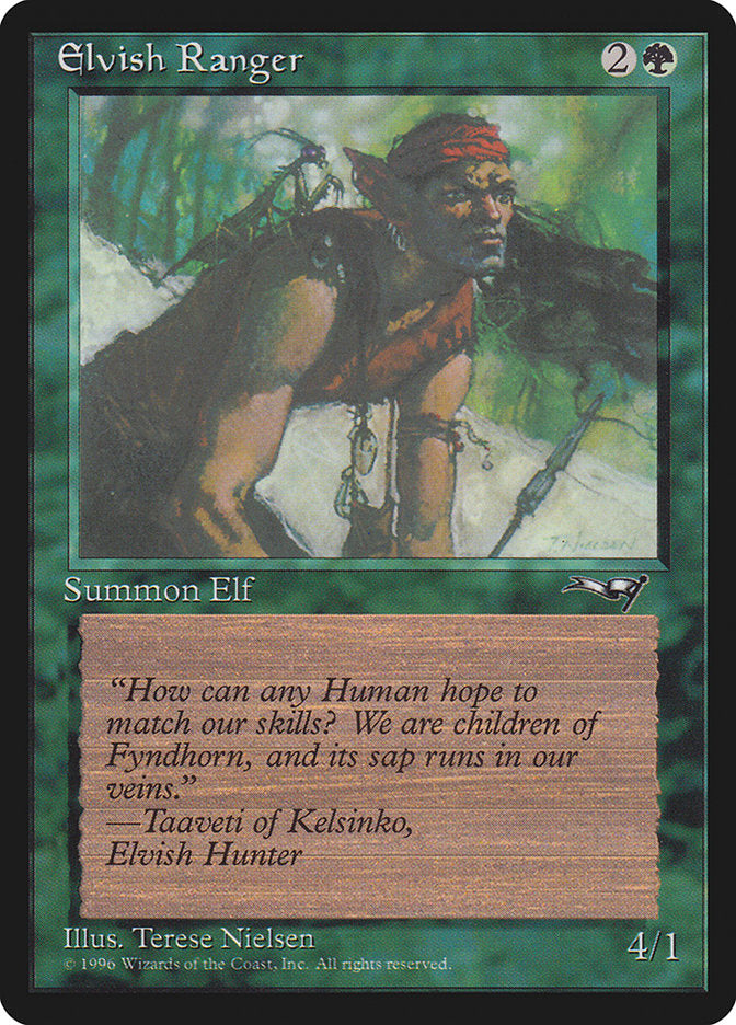 Elvish Ranger (Insect on Back) [Alliances] | Spectrum Games