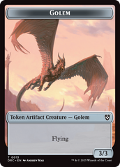 Golem (0013) // Nalaar Aetherjet Double-Sided Token [Aetherdrift Tokens] | Spectrum Games