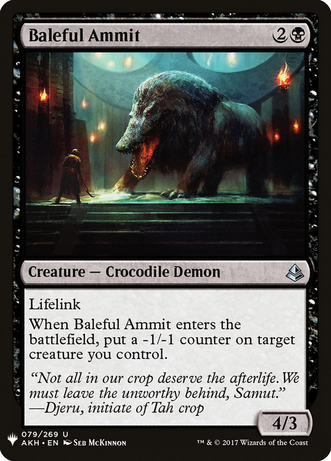 Baleful Ammit [Mystery Booster] | Spectrum Games