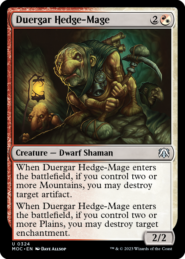 Duergar Hedge-Mage [March of the Machine Commander] | Spectrum Games