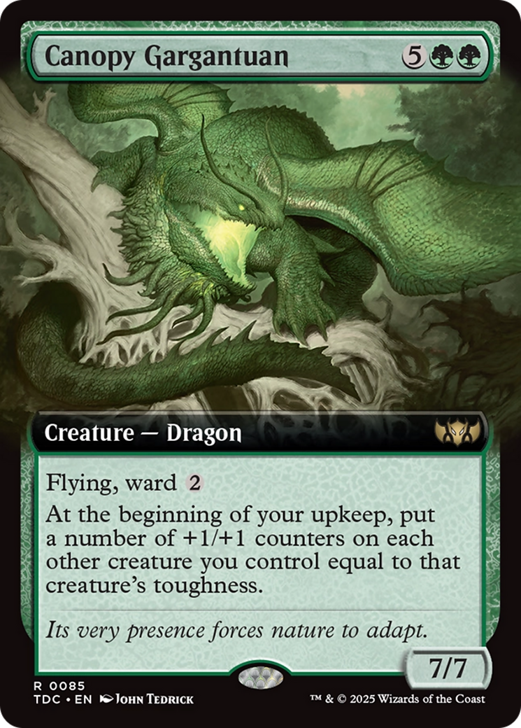 Canopy Gargantuan (Extended Art) [Tarkir: Dragonstorm Commander] | Spectrum Games