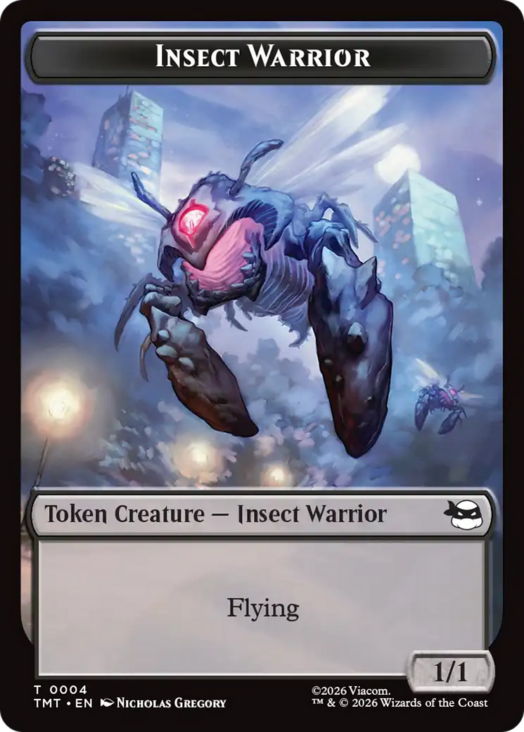 Insect Warrior // Food Double-Sided Token [Teenage Mutant Ninja Turtles Tokens] | Spectrum Games