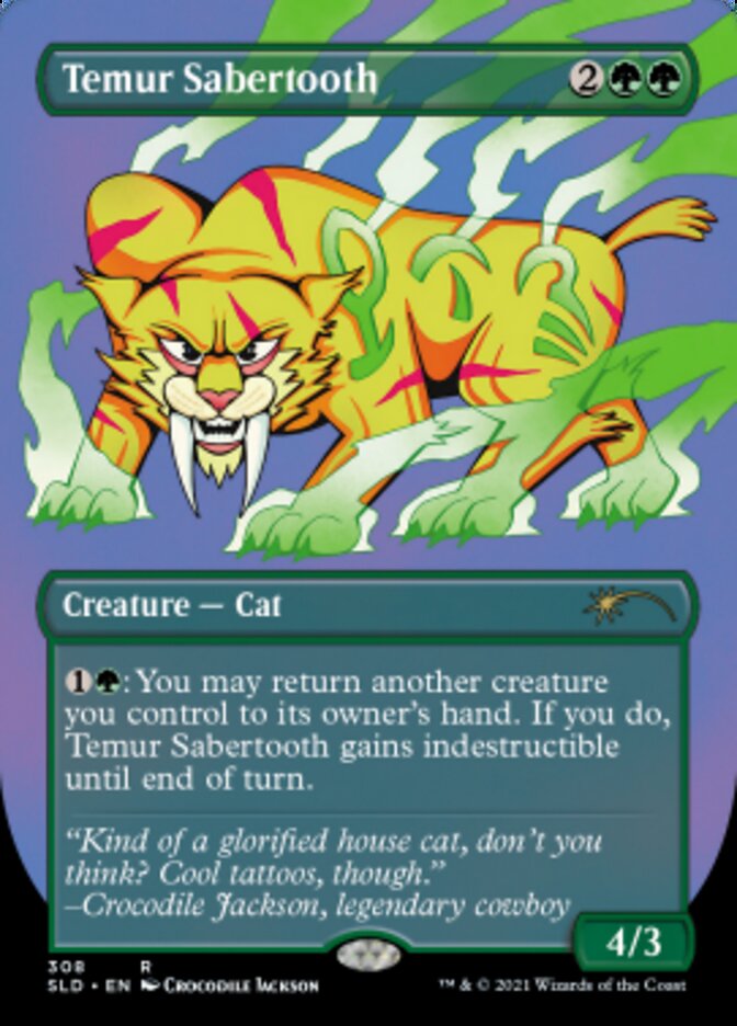 Temur Sabertooth (Borderless) [Secret Lair Drop Series] | Spectrum Games