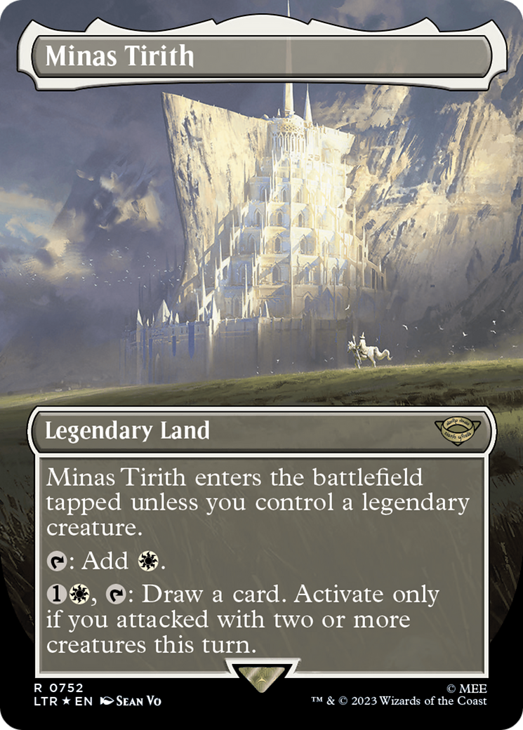 Minas Tirith (Borderless) (Surge Foil) [The Lord of the Rings: Tales of Middle-Earth] | Spectrum Games