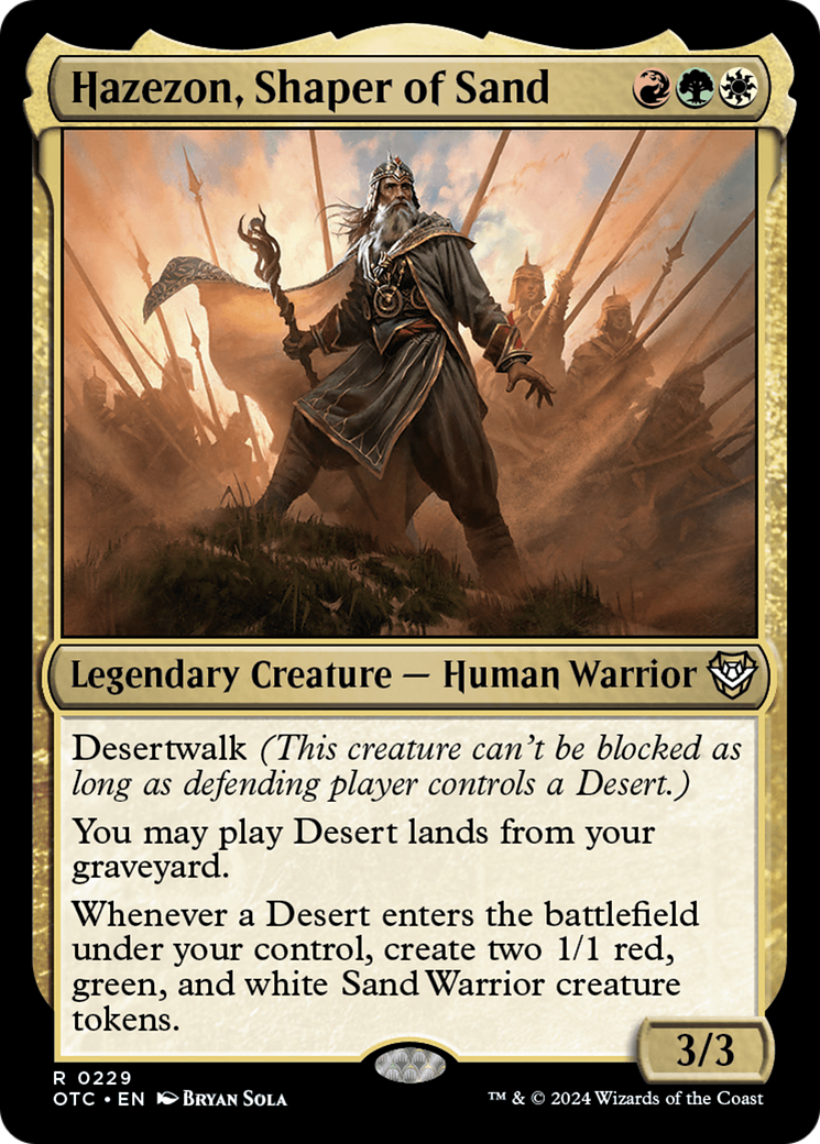 Hazezon, Shaper of Sand [Outlaws of Thunder Junction Commander] | Spectrum Games