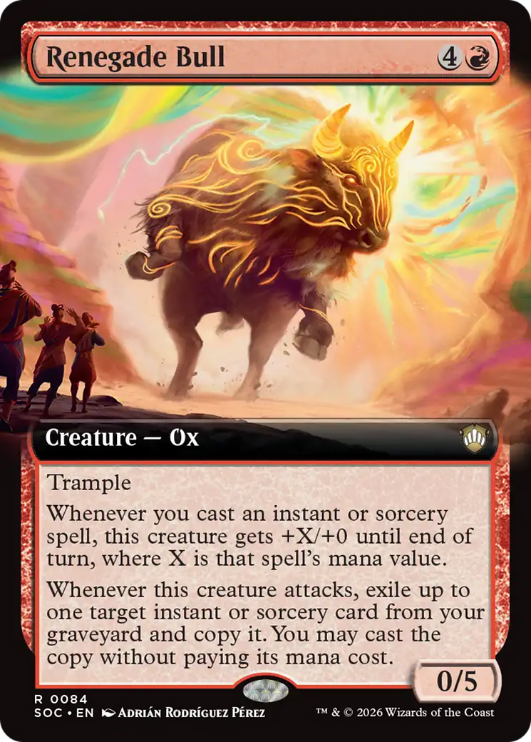 Renegade Bull (Extended Art) [Secrets of Strixhaven Commander] | Spectrum Games