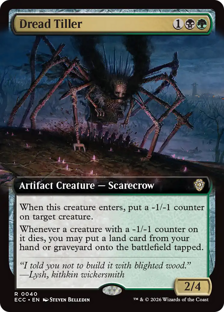 Dread Tiller (Extended Art) [Lorwyn Eclipsed Commander] | Spectrum Games