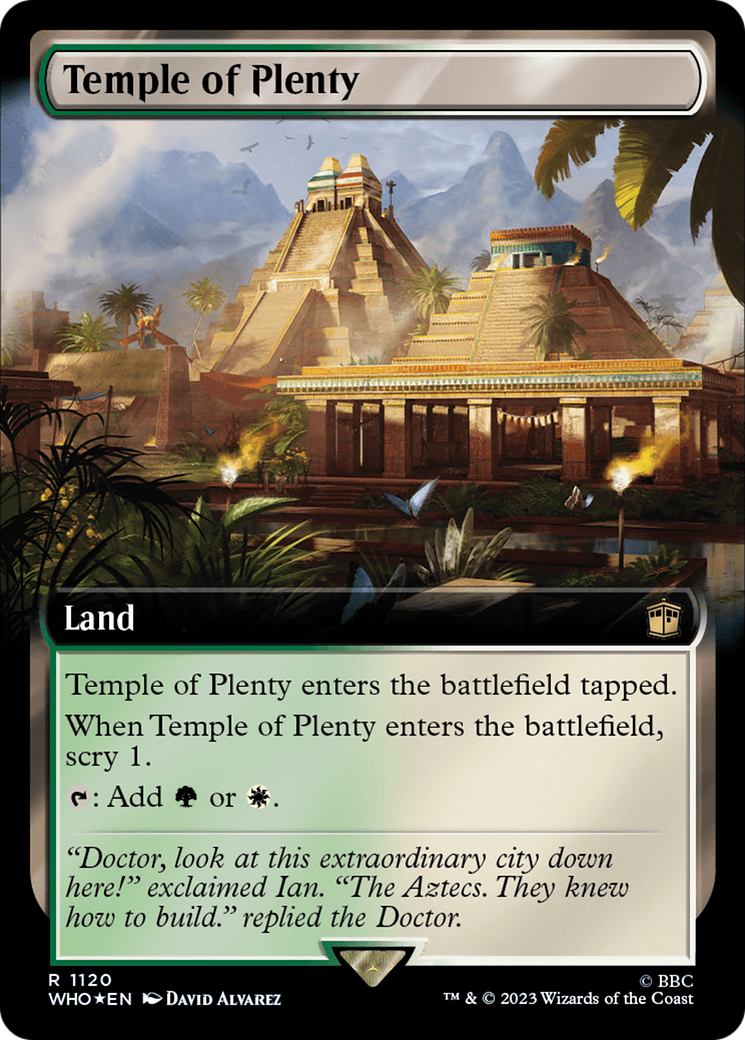 Temple of Plenty (Extended Art) (Surge Foil) [Doctor Who] | Spectrum Games