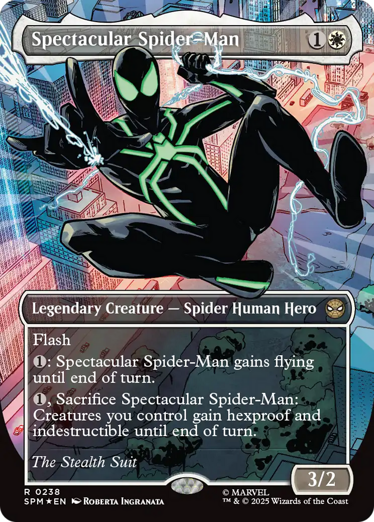 Spectacular Spider-Man (0238) (Borderless) (Textured Foil) [Marvel's Spider-Man] | Spectrum Games