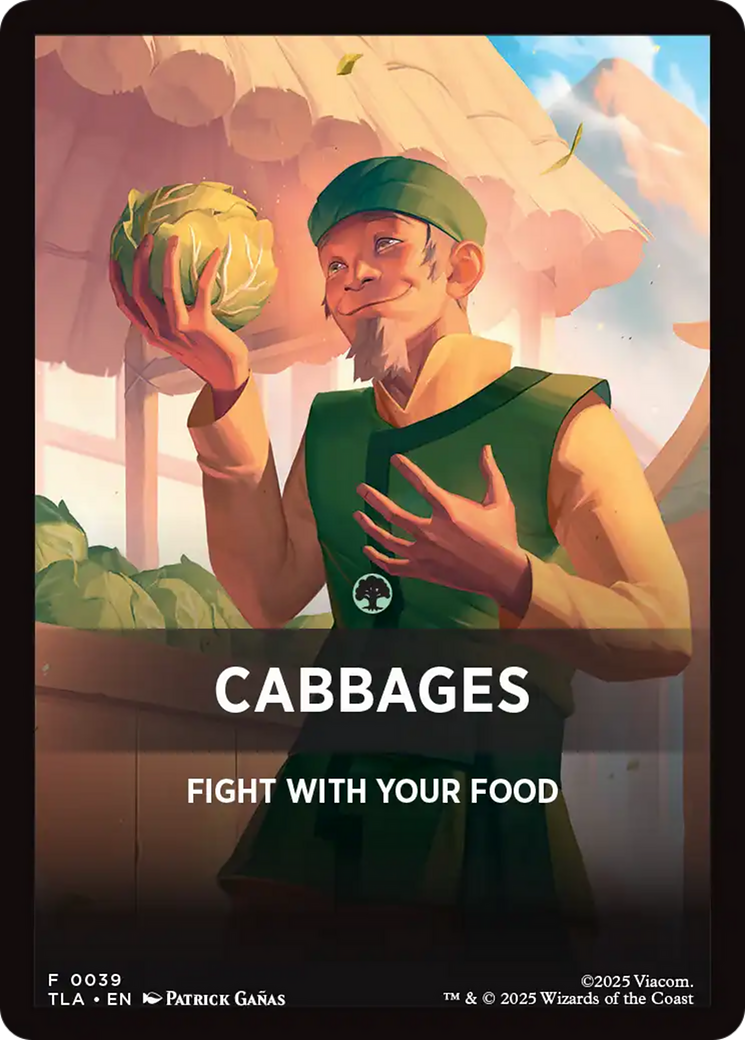 Cabbages Theme Card [Avatar: The Last Airbender Tokens] | Spectrum Games