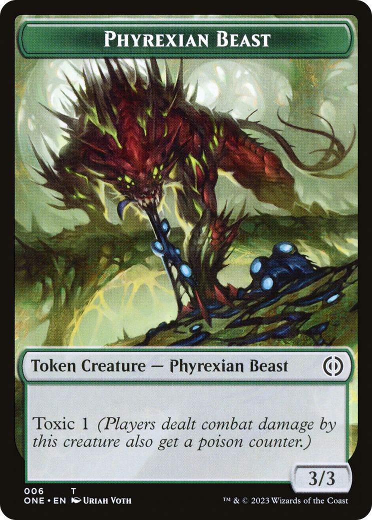 Phyrexian Beast Token [Phyrexia: All Will Be One Tokens] | Spectrum Games