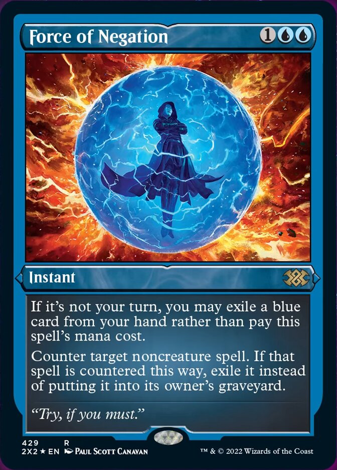 Force of Negation (Foil Etched) [Double Masters 2022] | Spectrum Games