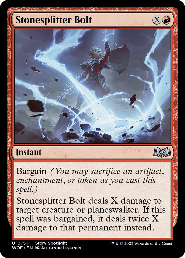 Stonesplitter Bolt [Wilds of Eldraine] | Spectrum Games