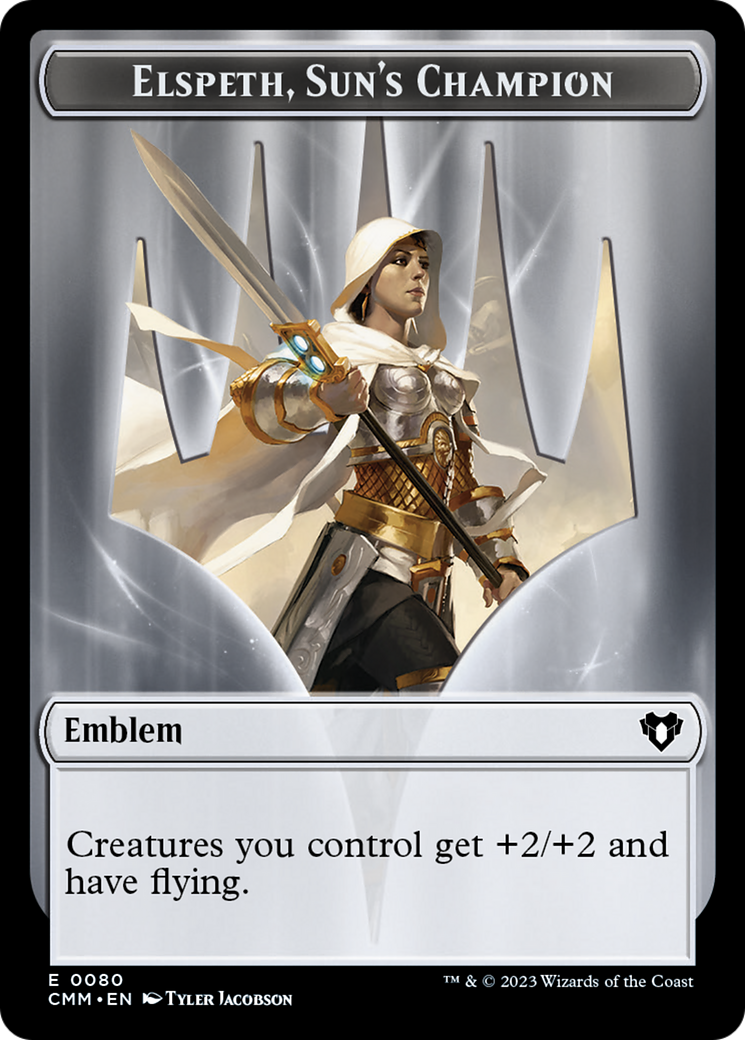Elspeth, Sun's Champion Emblem // Copy (55) Double-Sided Token [Commander Masters Tokens] | Spectrum Games