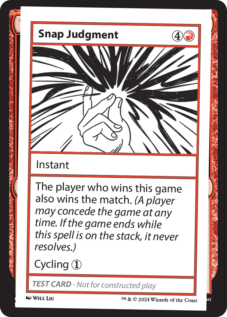 Snap Judgment [Mystery Booster 2 Playtest Cards] | Spectrum Games