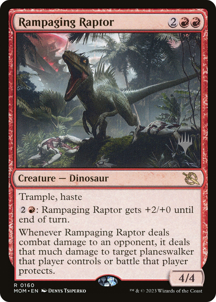 Rampaging Raptor (Promo Pack) [March of the Machine Promos] | Spectrum Games