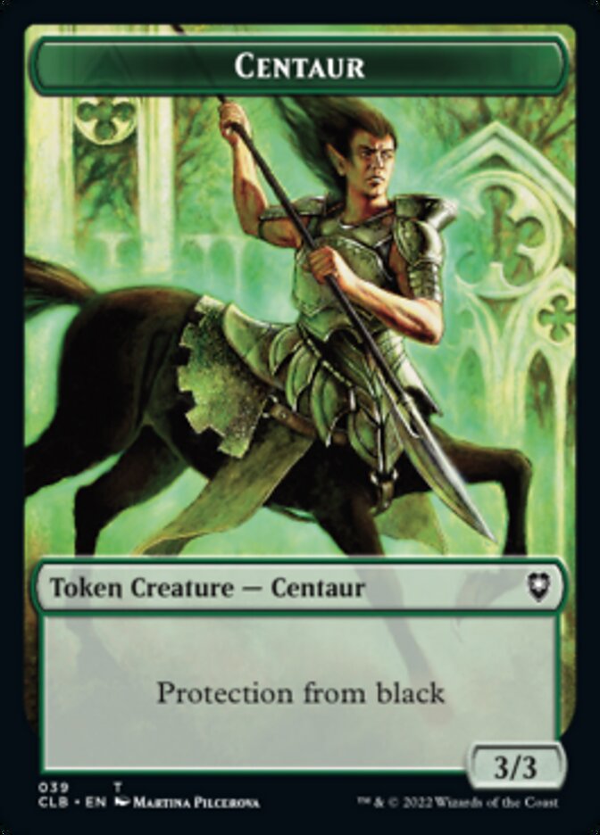 Horror // Centaur Double-Sided Token [Commander Legends: Battle for Baldur's Gate Tokens] | Spectrum Games