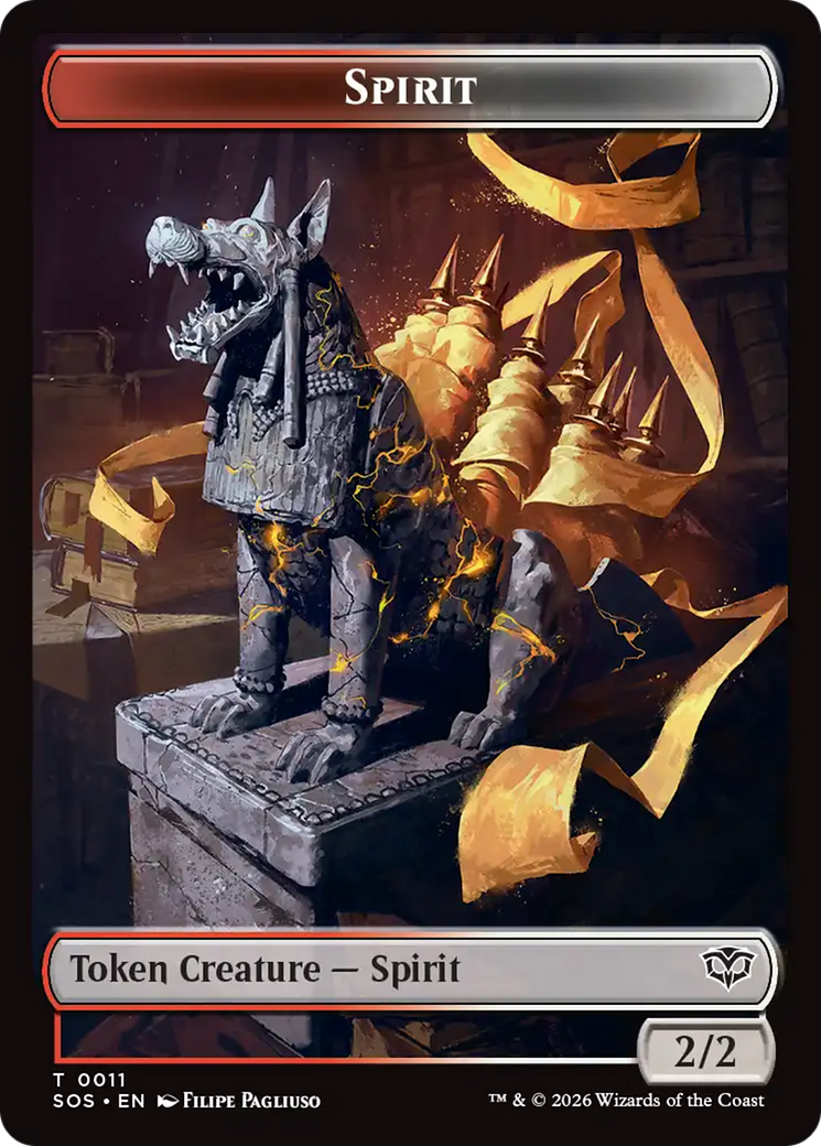 Fractal (0005) // Spirit (0011) Double-Sided Token [Secrets of Strixhaven Tokens] | Spectrum Games