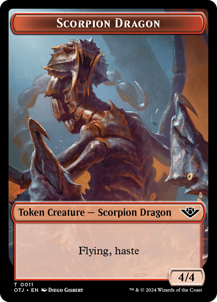Scorpion Dragon // Plot Double-Sided Token [Outlaws of Thunder Junction Tokens] | Spectrum Games
