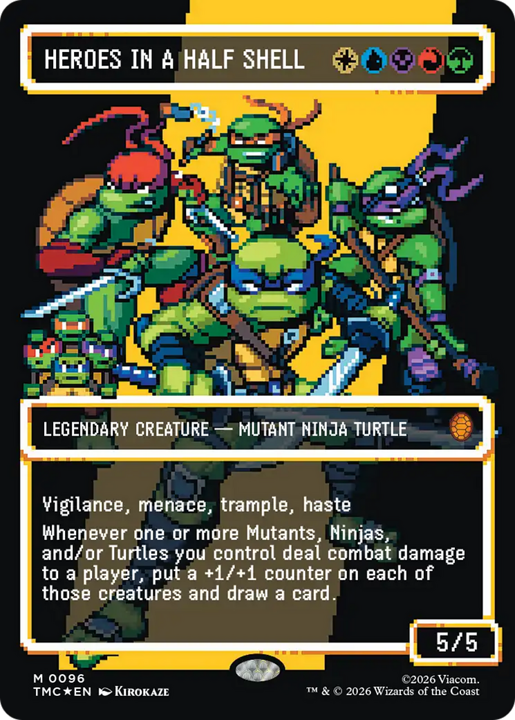 Heroes in a Half Shell (0096) (Borderless) (Surge Foil) [Teenage Mutant Ninja Turtles Commander] | Spectrum Games