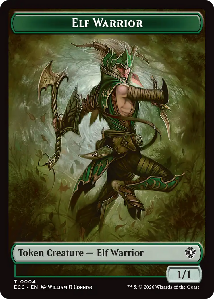 Elf Warrior (0004) // Plant (0005) Double-Sided Token [Lorwyn Eclipsed Tokens] | Spectrum Games