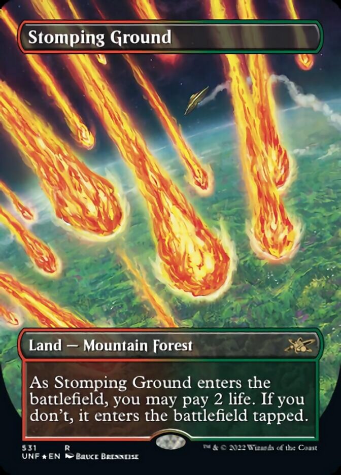 Stomping Ground (Borderless) (Galaxy Foil) [Unfinity] | Spectrum Games