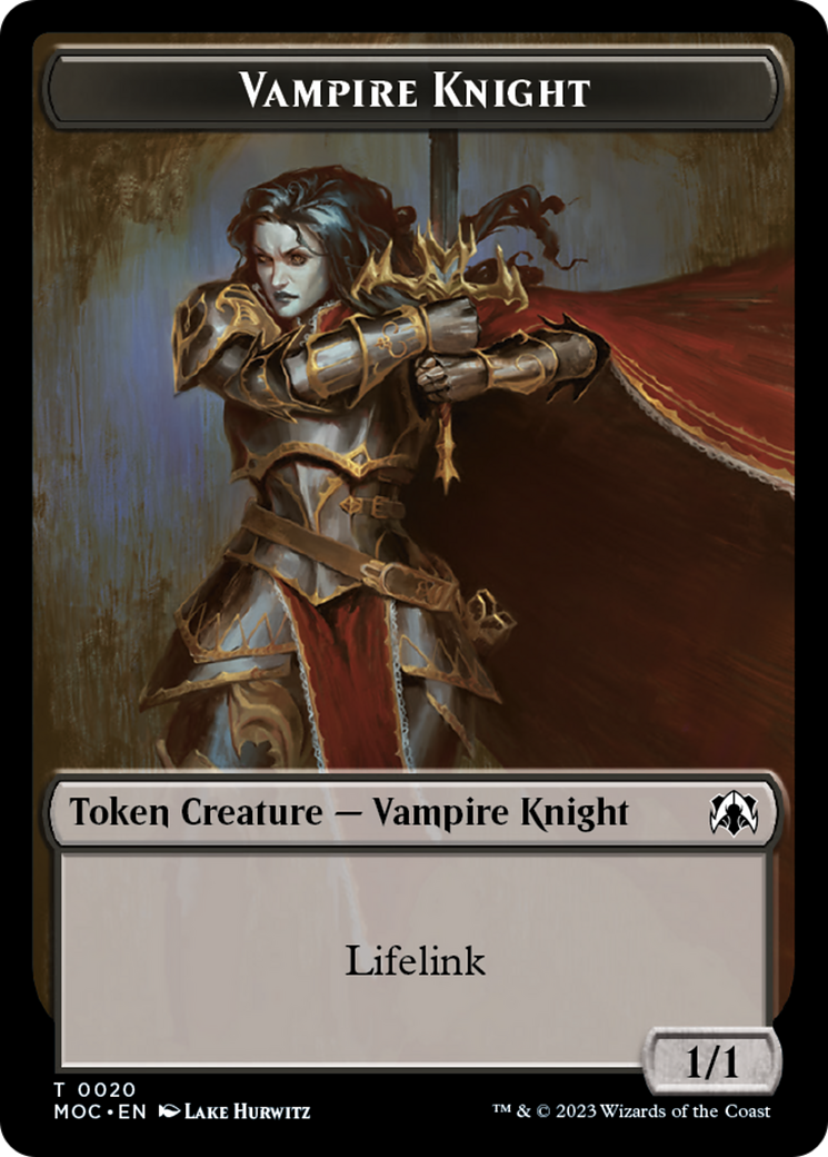 Vampire Knight // Soldier Double-Sided Token [March of the Machine Commander Tokens] | Spectrum Games