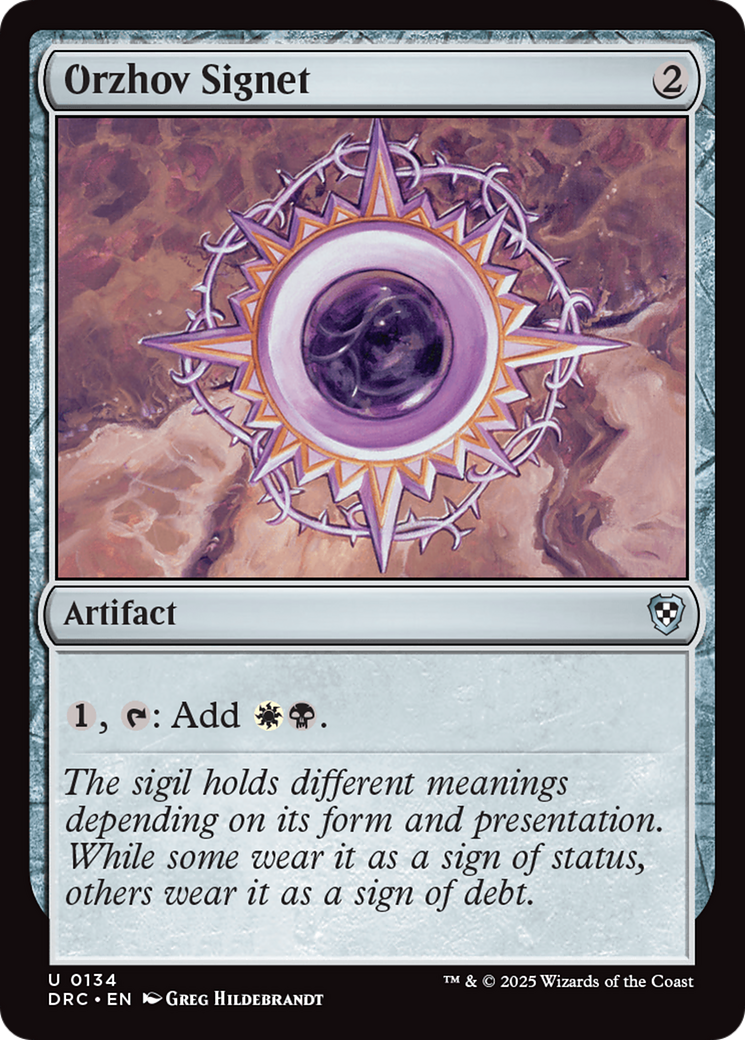 Orzhov Signet [Aetherdrift Commander] | Spectrum Games