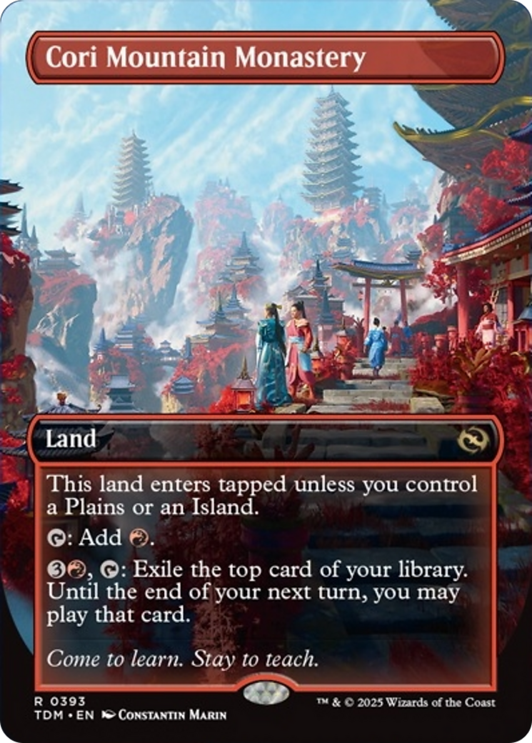 Cori Mountain Monastery (Borderless) [Tarkir: Dragonstorm] | Spectrum Games