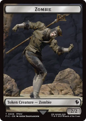 Moogle // Zombie Double-Sided Token (Surge Foil) [FINAL FANTASY Commander Tokens] | Spectrum Games