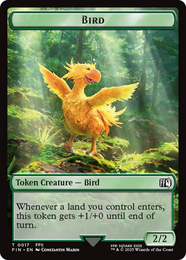 Hero (0008) // Bird (0017) Double-Sided Token [FINAL FANTASY Tokens] | Spectrum Games