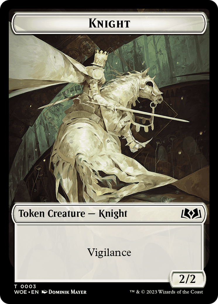 Knight // Food (0013) Double-Sided Token [Wilds of Eldraine Tokens] | Spectrum Games