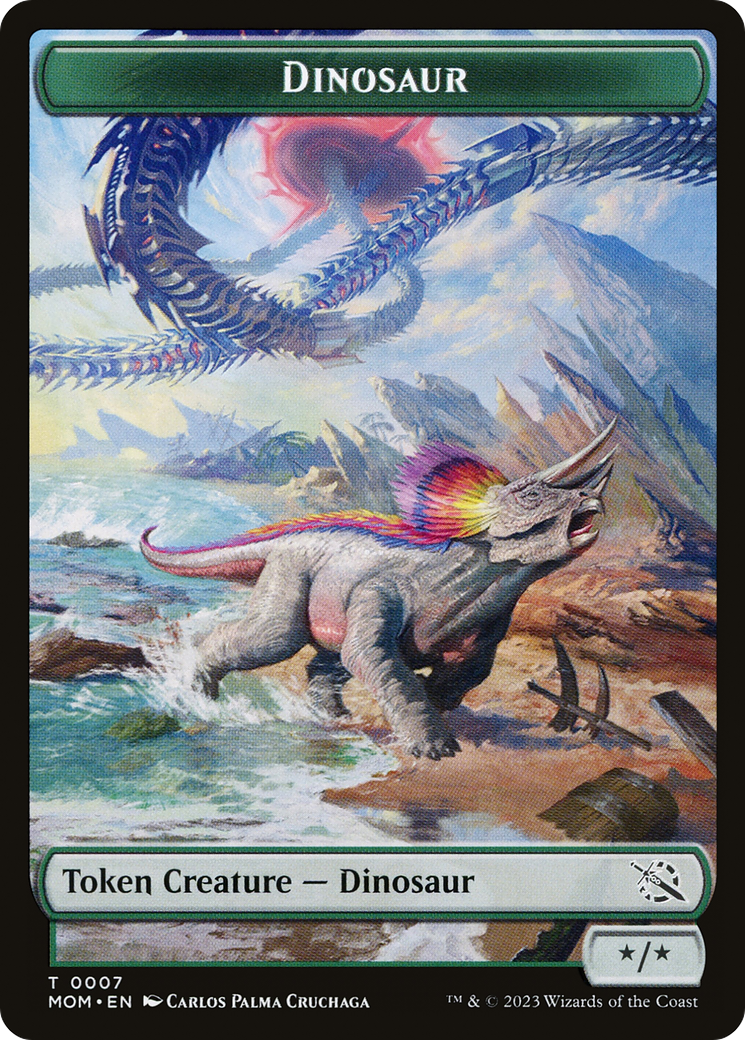 Treasure (20) // Dinosaur Double-Sided Token [March of the Machine Tokens] | Spectrum Games